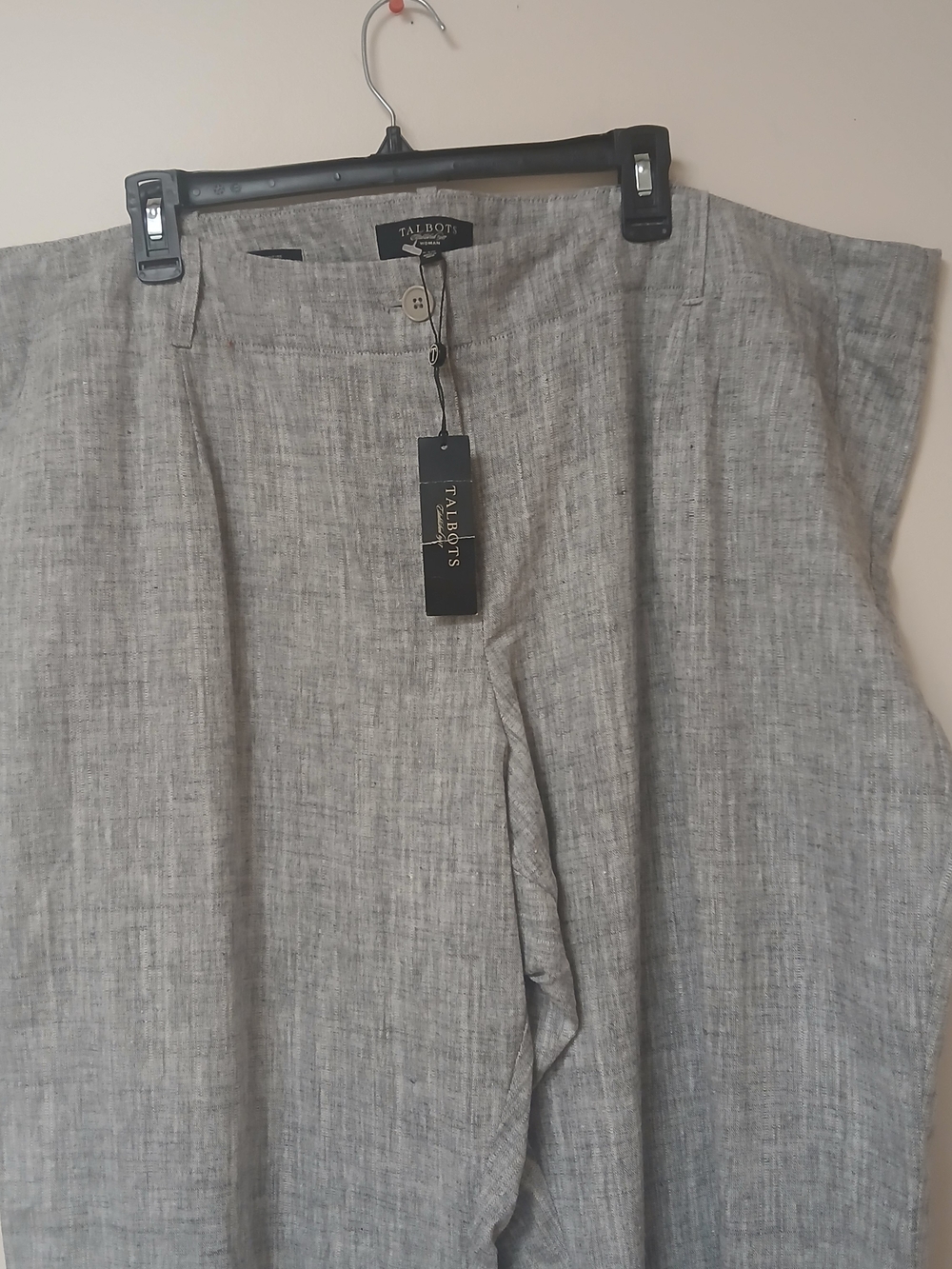 Talbots Women's Gray Linen Blend Pants